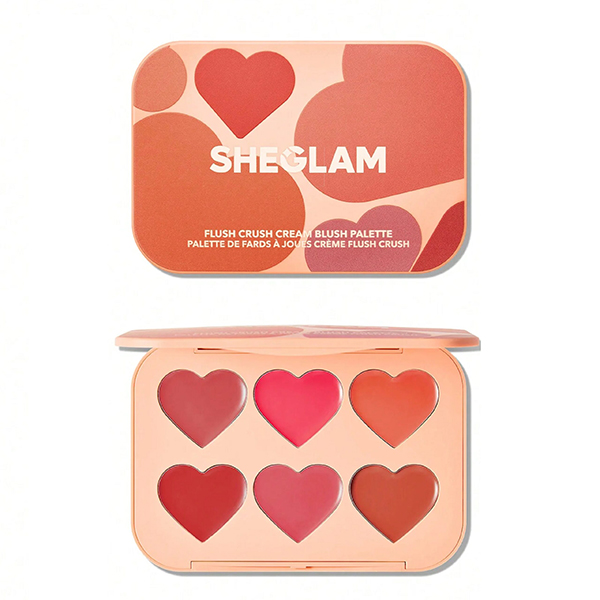 پالت 6 رنگ رژگونه کرمی شیگلم رنگ Cottage Core Garden